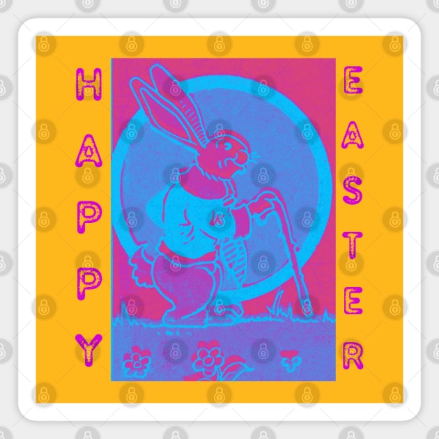 POP ART EASTER BUNNY RABBIT COMICS Magnet by DAZu